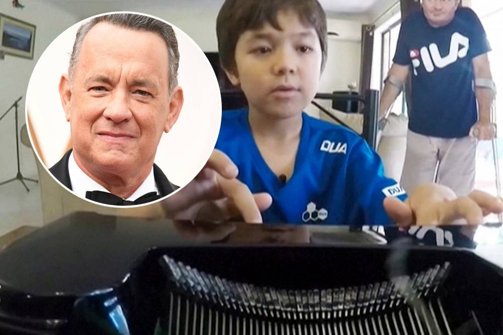 Tom Hanks - Corona De-Vries - Tom Hanks gives typewriter to bullied boy named Corona - nypost.com - Australia - state Indiana - county Wilson