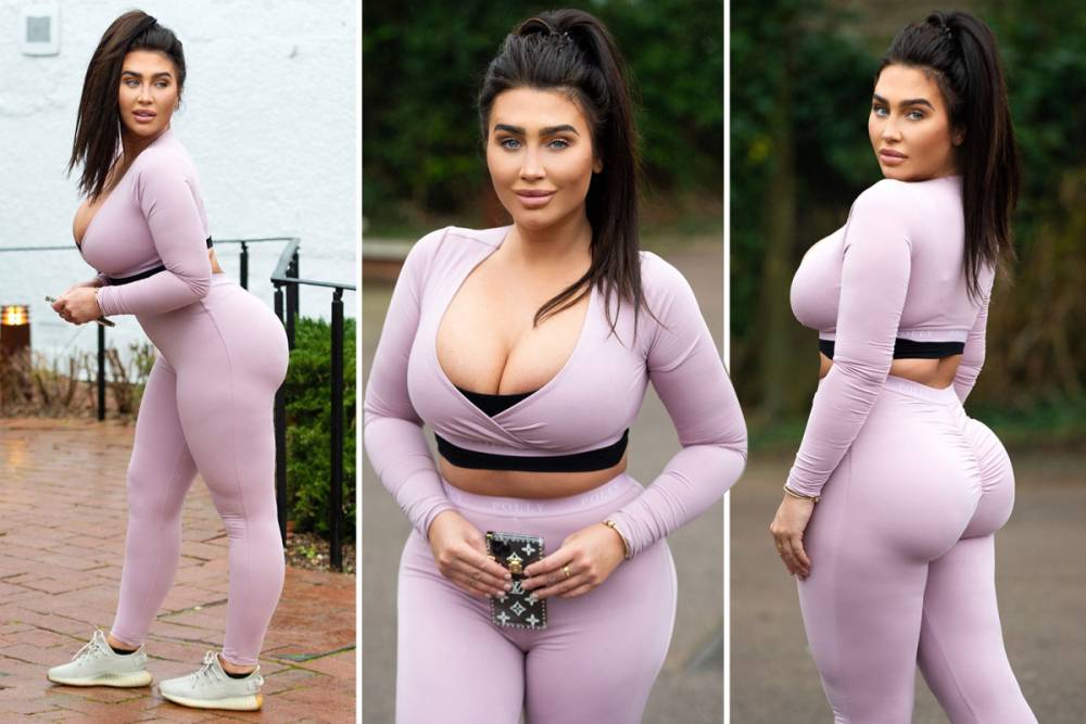 Lauren Goodger - Lauren Goodger shows off her curves in tight lycra before workout on her driveway - thesun.co.uk