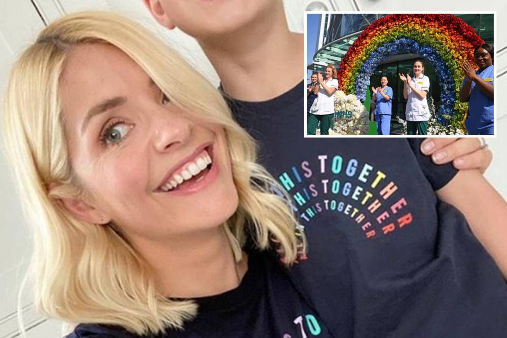 Holly Willoughby - Holly Willoughby shares rare snap with son Chester, 5, as they model charity T-shirt to support the NHS - thesun.co.uk