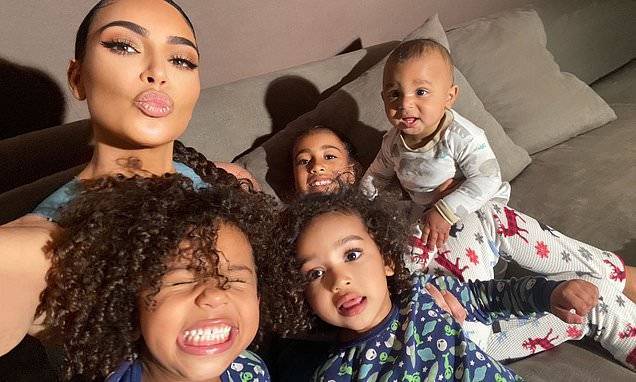 Kim Kardashian - Kendall Jenner - Kim Kardashian shares intimate photos of her four children with Vogue - dailymail.co.uk - state California - county Hill