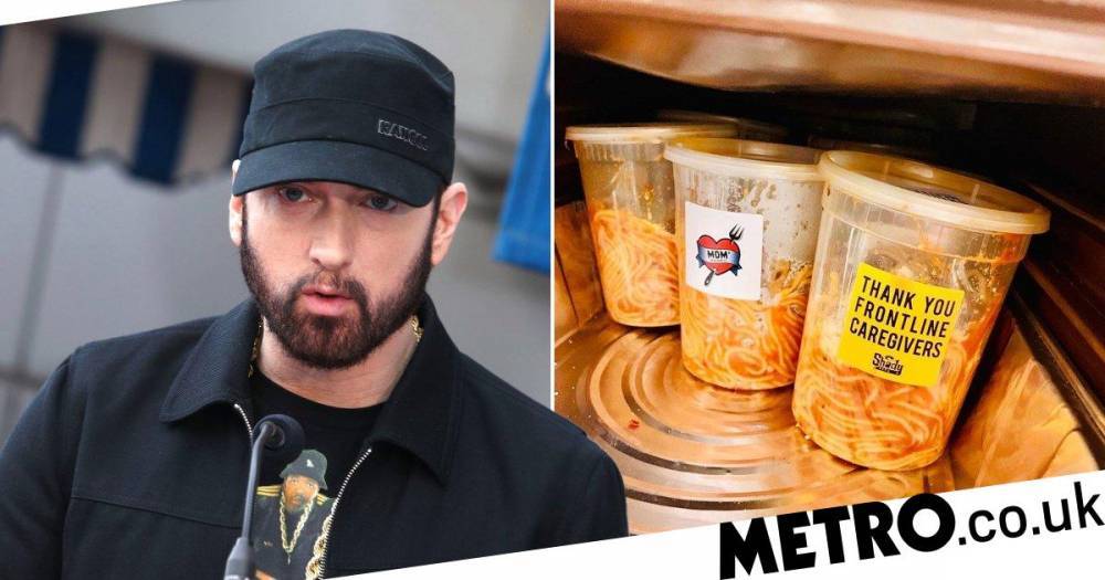 Eminem donates ‘Mom’s Spaghetti’ to healthcare workers in Detroit during coronavirus outbreak - metro.co.uk - city Detroit