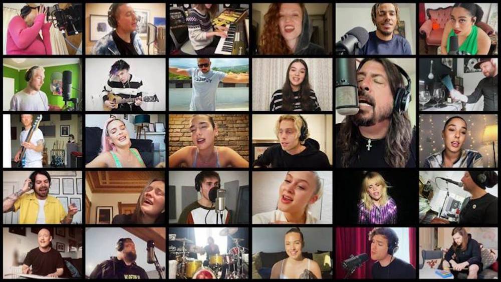 Chris Martin - Ellie Goulding - Dave Grohl - Hailee Steinfeld - Chris Martin, Dua Lipa, Dave Grohl And More Get Together To Cover Foo Fighters’ ‘Times Like These’ - etcanada.com