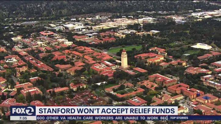 Stanford won't accept $7.4M relief funds; other universities will take the money - fox29.com - county Palo Alto