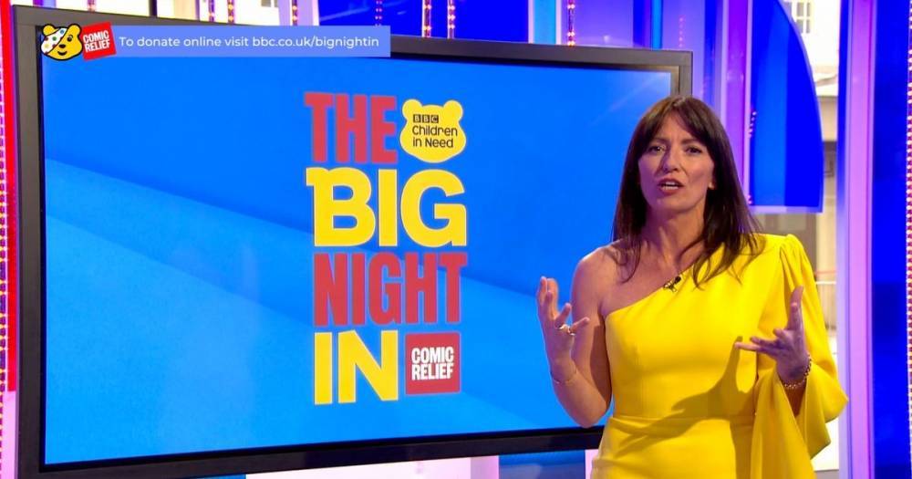 Matt Baker - Davina Maccall - Lenny Henry - Big Night In host Davina McCall sends temperatures soaring in canary yellow gown - mirror.co.uk - county Baker