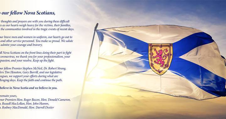 Nova Scotia - 6 former Nova Scotia premiers issue joint statement of support for province - globalnews.ca - county Canadian