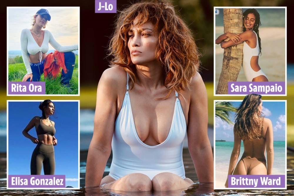 Jennifer Lopez - Alex Rodriguez - Jennifer Lopez, 50, self-isolates in a swimsuit as she leads stars marking World Earth Day - thesun.co.uk - Usa - state Florida - county Miami
