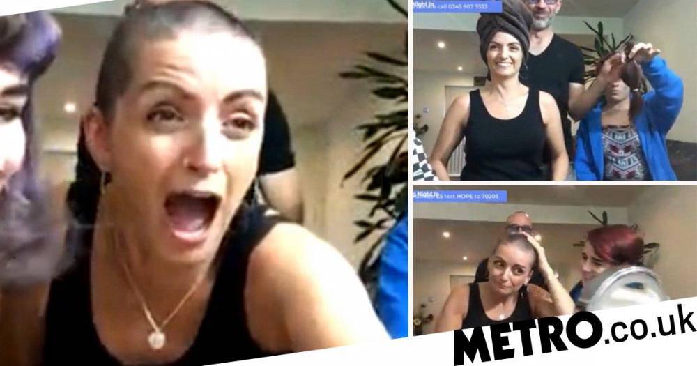 Davina Maccall - Man completely shaves off wife’s hair for The Big Night In and it looks amazing - metro.co.uk