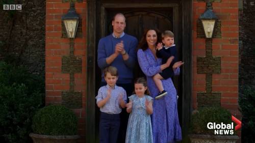 Kate Middleton - Prince William, Kate Middleton and their kids clap for health-care workers - globalnews.ca - county Prince William