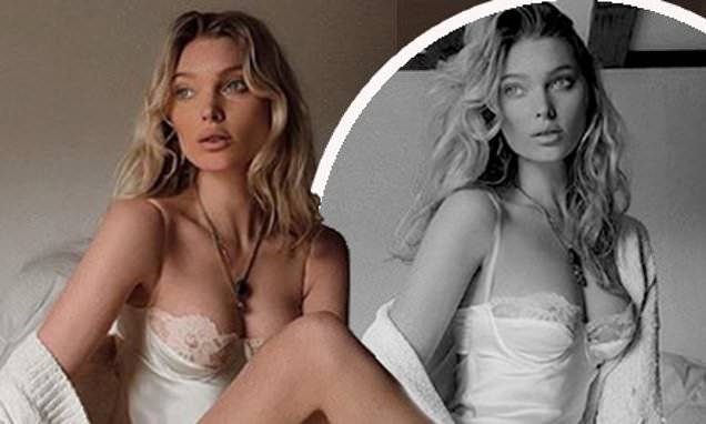 Elsa Hosk - Tom Daly - Elsa Hosk poses in bed wearing slinky lingerie as she treats fans to more sultry snaps from lockdown - dailymail.co.uk - New York - city New York - Sweden