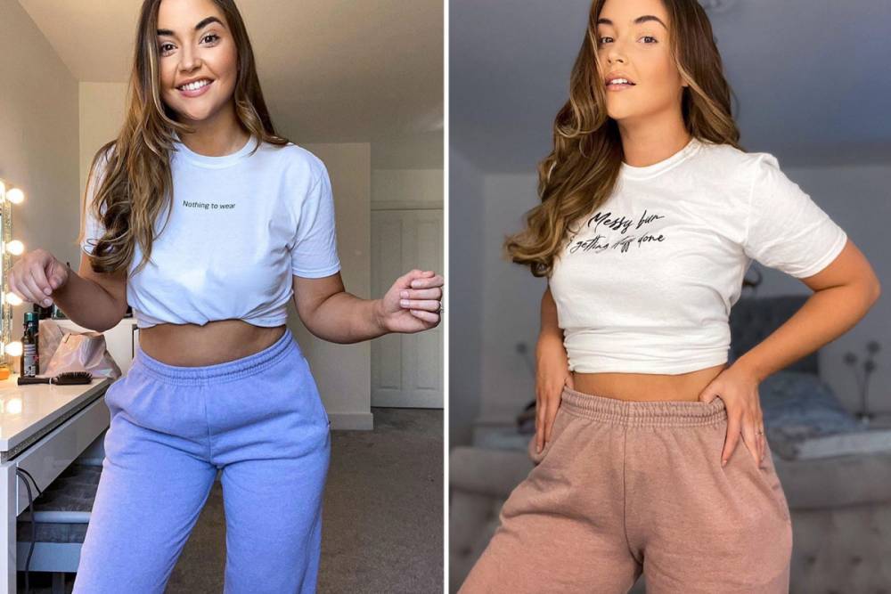 Jacqueline Jossa - Jacqueline Jossa shows off her toned stomach as she models new loungewear range for In The Style at home - thesun.co.uk