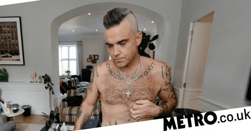 David Walliams - Robbie Williams - Robbie Williams strips down to his pants for ‘informal lockdown Fridays’ and we don’t know where to look - metro.co.uk