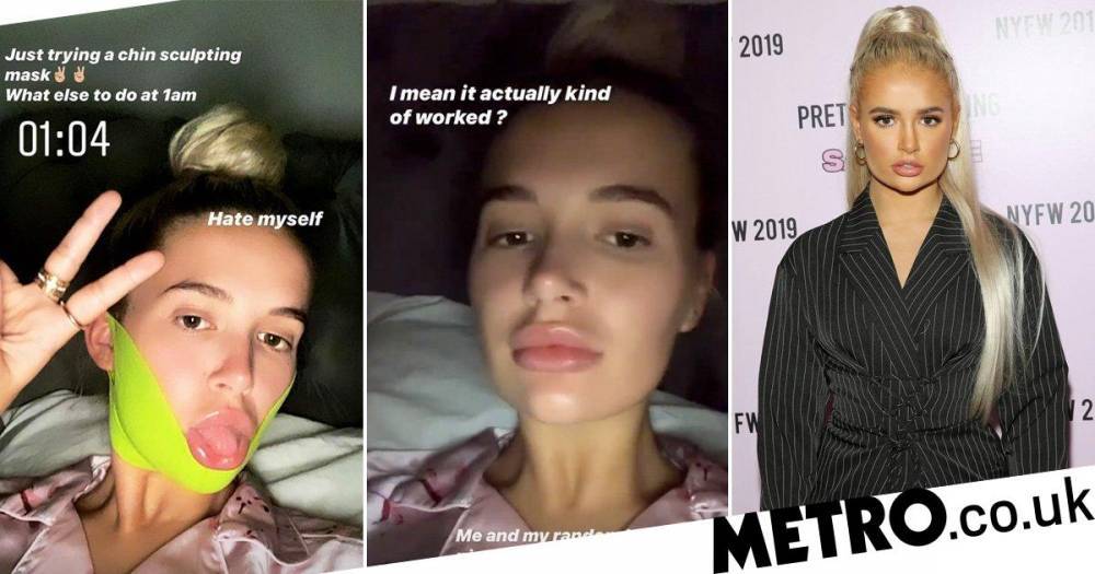 Molly-Mae Hague - Love Island’s Molly-Mae Hague uses chin lift mask to sculpt face after regretting fillers at age 18 - metro.co.uk - city Hague