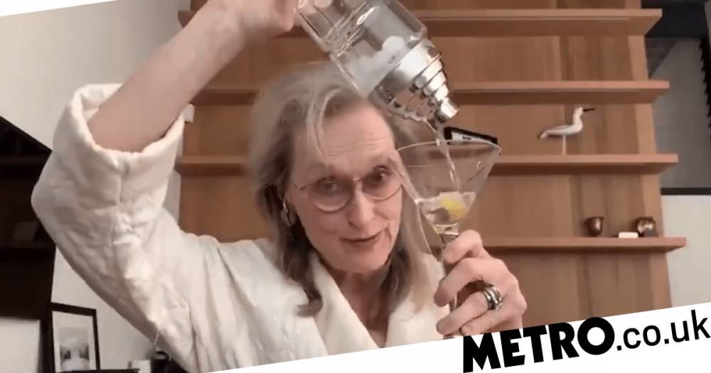 Audra Macdonald - Meryl Streep - Christine Baranski - Stephen Sondheim - Meryl Streep singing and making cocktails in a bathrobe is a whole mood - metro.co.uk