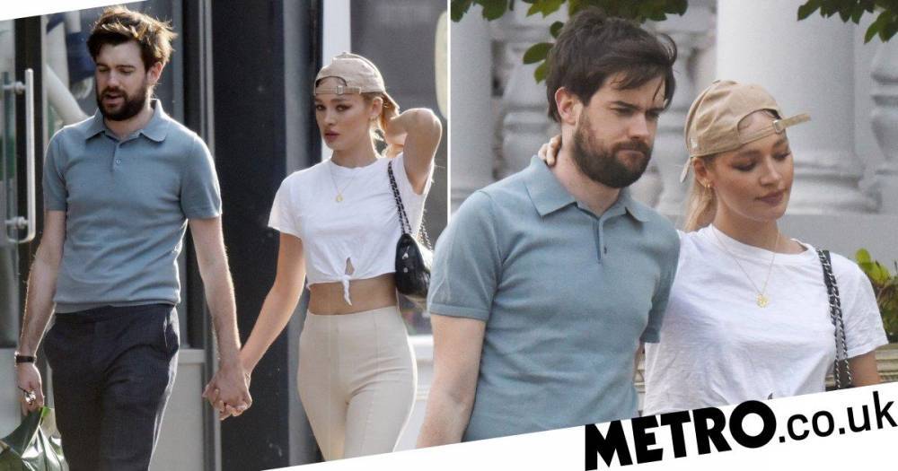 Jack Whitehall - Roxy Horner - Jack Whitehall and and model girlfriend Roxy Horner hold hands on stroll while self-isolating together - metro.co.uk - city London