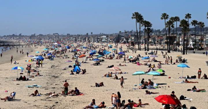Heat wave trumps coronavirus curve as Californians flock to the beach - globalnews.ca - state California - county Orange - county San Diego - Sacramento - county Ventura