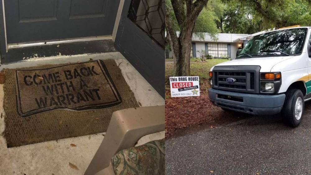 Rick Staly - Drugs found at Florida home with ‘come back with a warrant’ doormat, deputies say - clickorlando.com - state Florida - county Flagler
