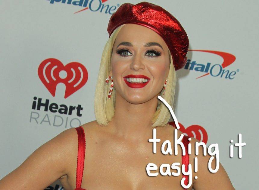 Katy Perry Says Staying Home Has ‘Forced’ Her To ‘Slow Down’ While Pregnant - perezhilton.com - Usa - county Perry