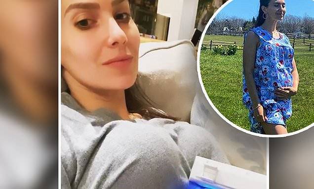 Hilaria Baldwin - Hilaria Baldwin listens to her baby's heartbeat from home - dailymail.co.uk