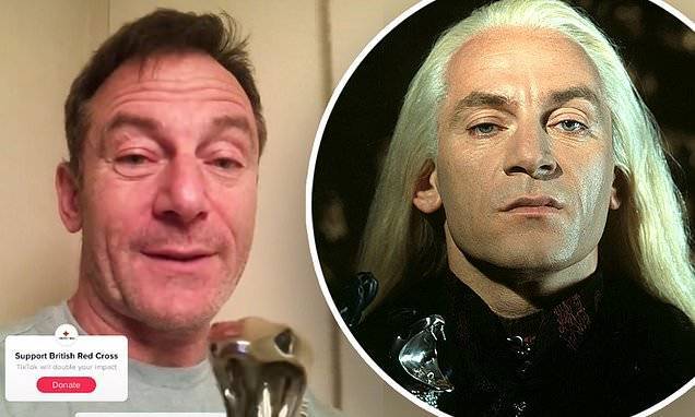 Jason Isaacs - Jason Isaacs brings back his iconic Lucius Malfoy snake wand to help British Red Cross - dailymail.co.uk - Britain - county Cross