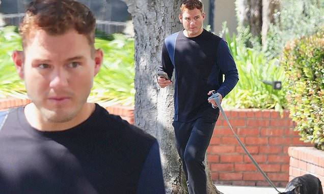 The Bachelor vet Colton Underwood shows off shorter hair as he takes foster dog for a walk - dailymail.co.uk - state California - county Huntington