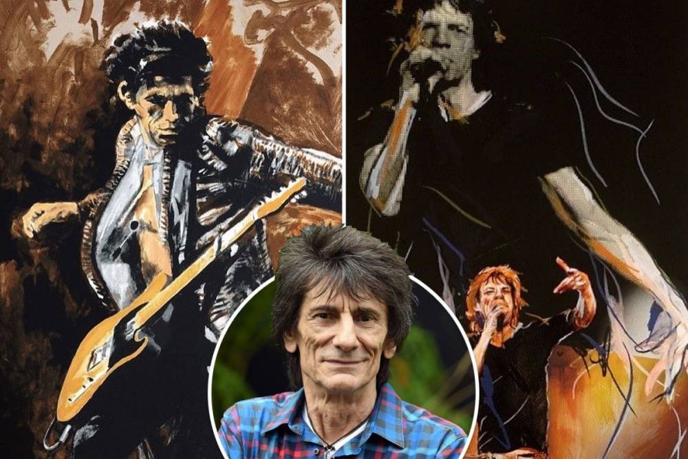 Mick Jagger - Keith Richards - Charlie Watts - Ronnie Wood flogging portraits of his Rolling Stones bandmates he painted during self-isolation - thesun.co.uk - city London