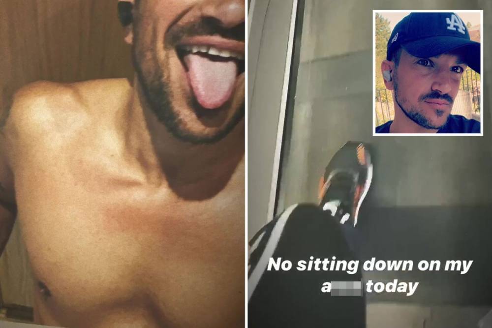 Peter Andre strips off after insanely gruelling workout in his home gym - thesun.co.uk