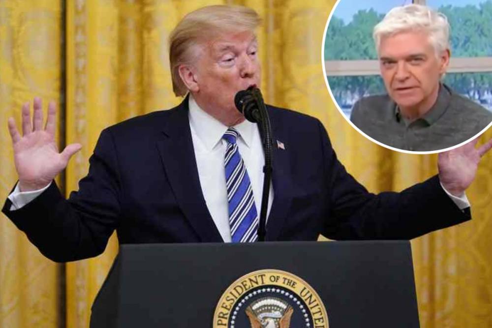 Donald Trump - Holly Willoughby - Phillip Schofield - Phillip Schofield goes off-script with rant against ‘stupid’ President Trump over claim disinfectant cures coronavirus - thesun.co.uk - Usa
