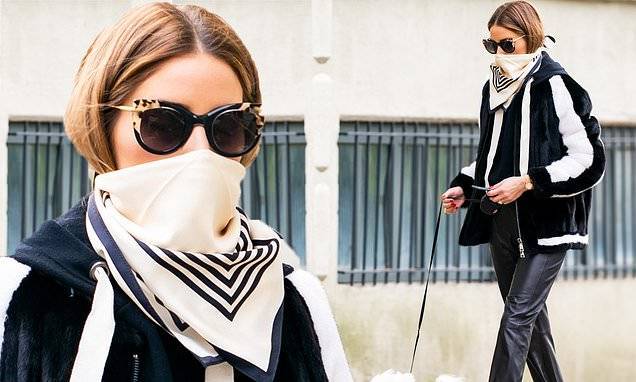 Olivia Palermo - Olivia Palermo uses a designer scarf to protect herself from COVID-19 - dailymail.co.uk - city New York