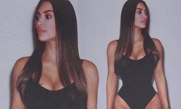 Kim Kardashian - Kanye West - Kim Kardashian flaunts her curves in bodysuit in throwback image: 'Pre quarantine snatch #help' - dailymail.co.uk - city Chicago