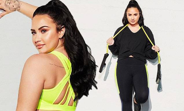 Demi Lovato flaunts curves in Fabletics collection, which will donate $125,000 to coronavirus relief - dailymail.co.uk