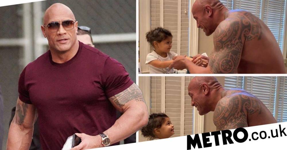 Dwayne Johnson - Dwayne The Rock Johnson singing to his daughter as they wash hands is the cutest thing ever - metro.co.uk