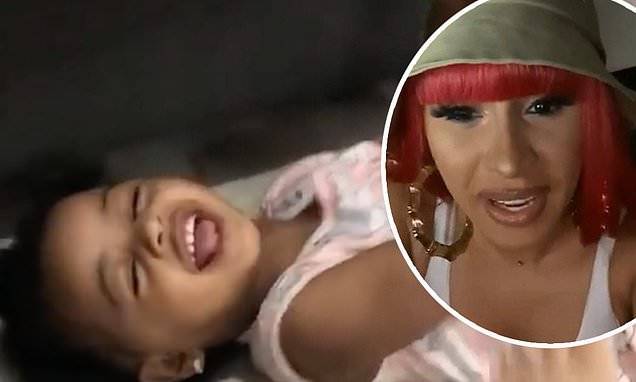 Can I (I) - Cardi B shares adorable video of her daughter Kulture after opening up about being hospitalized - dailymail.co.uk