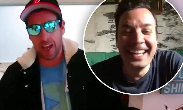Jimmy Fallon - Adam Sandler - Adam Sandler debuts his new quarantine song during The Tonight Show At Home with Jimmy Fallon - dailymail.co.uk - city Sandler