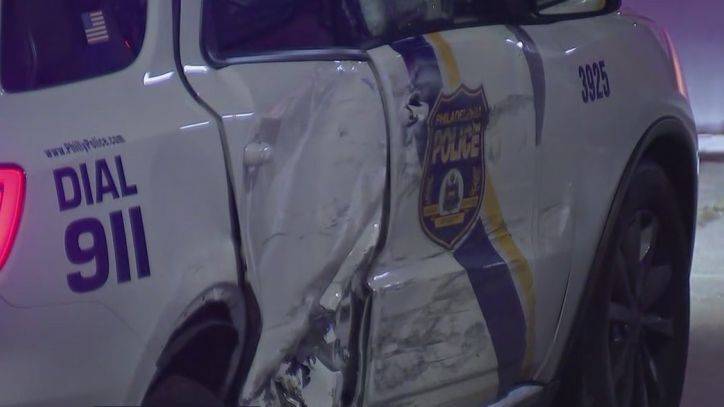 Officer injured, 2 unharmed after pickup truck collides with police cruiser in Tioga - fox29.com - Philadelphia - county Tioga