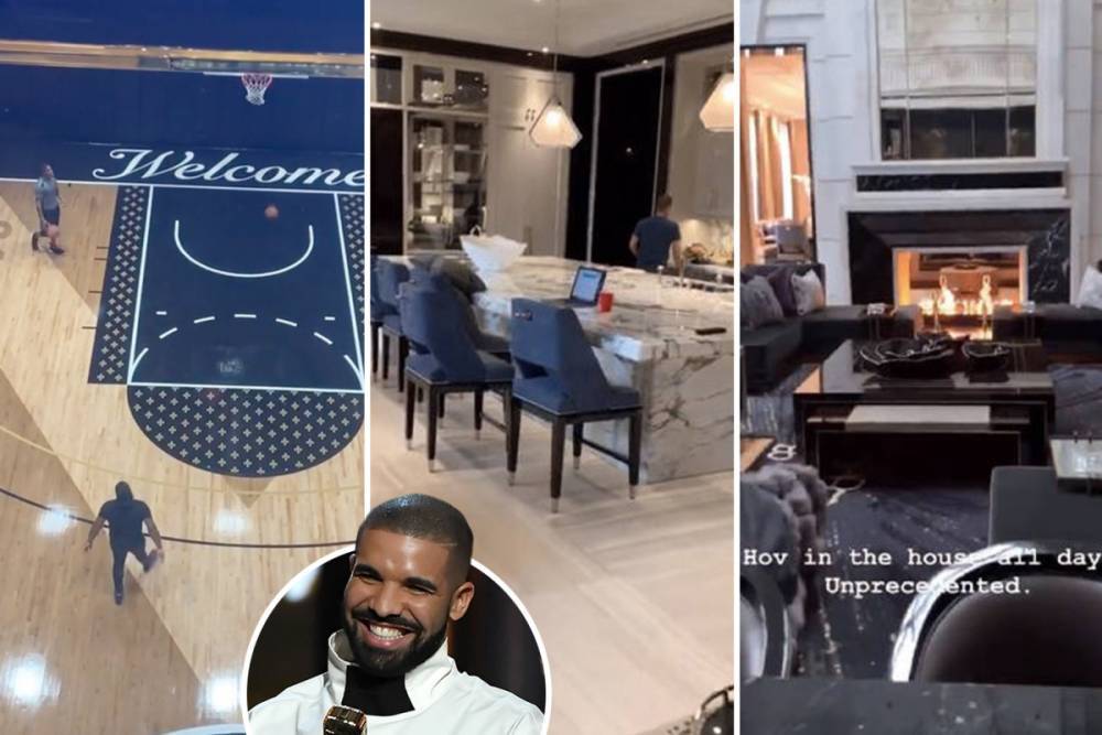 Inside Drake’s £81 million mansion with basketball court and 10-car garage as he shows it off in Tootsie Slide video - thesun.co.uk