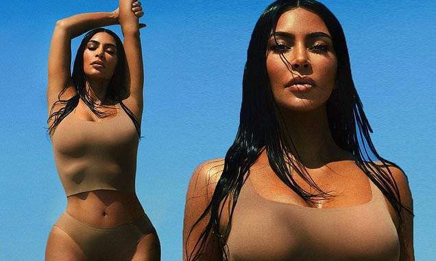 Kim Kardashian - Kim Kardashian looks incredible in tank and briefs as she introduces her new SKIMS range - dailymail.co.uk