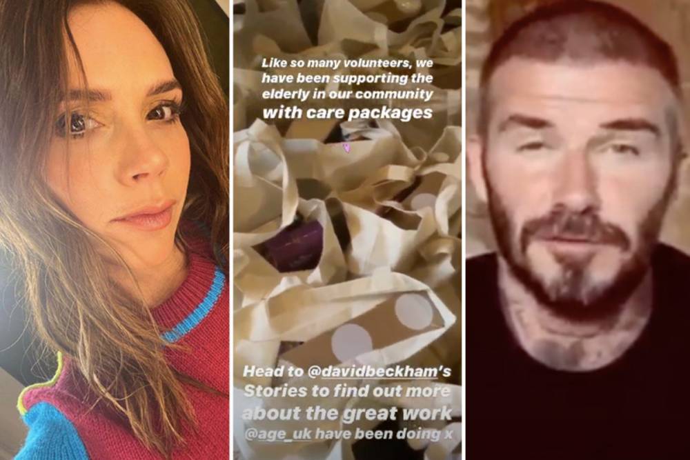 David and Victoria Beckham return to social media revealing they have been supporting the elderly with care packages - thesun.co.uk - Victoria, county Beckham - city Victoria, county Beckham - county Beckham