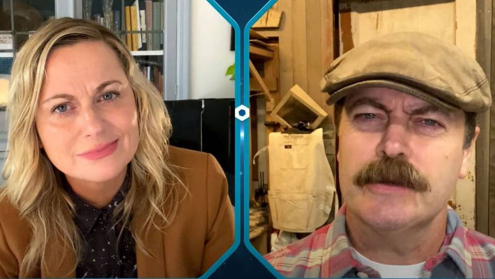 Leslie Knope - Ron Swanson - Leslie Knope and Ron Swanson Reconnect Over Zoom in 'Parks and Rec' Reunion Teaser - Watch! - etonline.com - Reunion