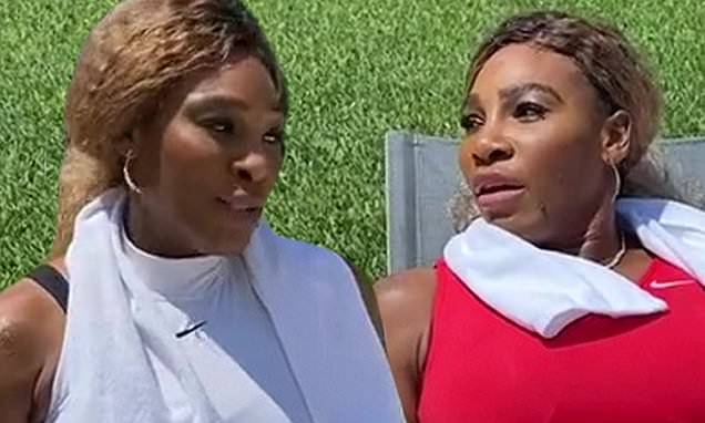 Serena Williams - Serena Williams plays tennis against herself in clever Instagram clip as she continues lockdown - dailymail.co.uk - Los Angeles