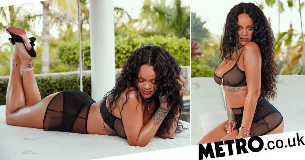 Rihanna is absolute fire as she casually rocks her lingerie to model new Savage x Fenty boxset - metro.co.uk