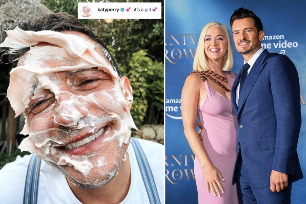 Orlando Bloom - Miranda Kerr - Pregnant Katy Perry posts gender reveal of baby announcing she’s having a GIRL with pic of pink-faced Orlando Bloom - thesun.co.uk - Australia - city Melbourne, Australia