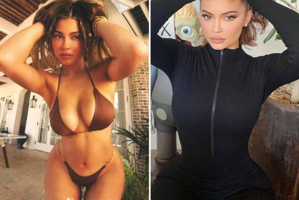 Kylie Jenner - Kylie Jenner fans gush over ‘stunning’ hourglass curves and and waist as she strikes a pose in skintight black outfit - thesun.co.uk