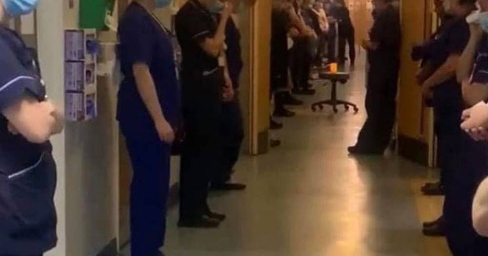 Alexandra Hospital - Lynsay Coventry - Heartbreaking photo shows moment NHS heroes learn coronavirus has killed workmate - dailystar.co.uk