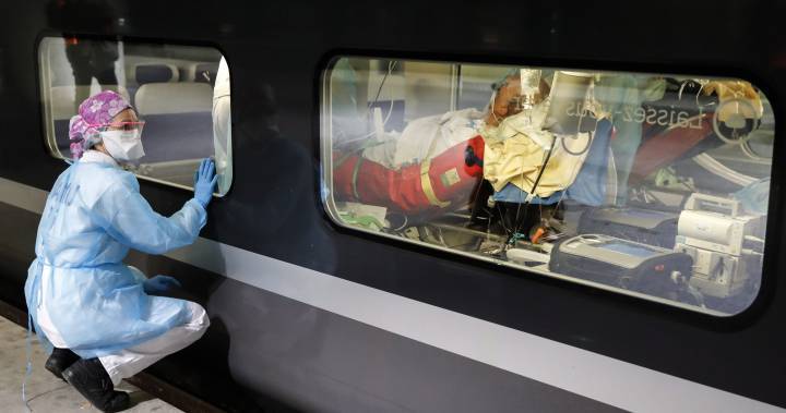Emmanuel Macron - Coronavirus: France holds critical COVID-19 patients in trains to relieve hospitals - globalnews.ca - France