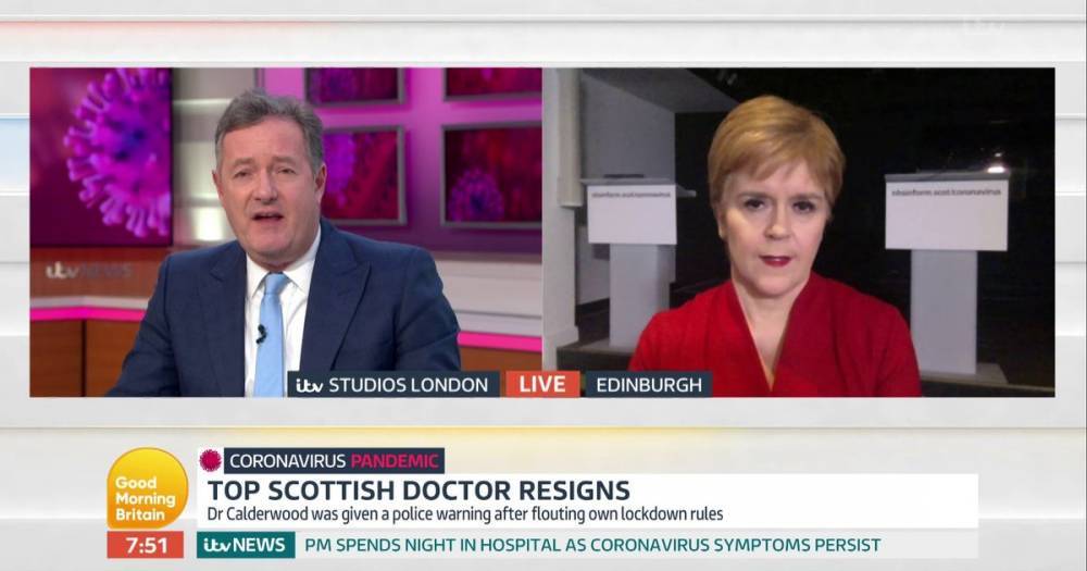 Nicola Sturgeon - Piers Morgan - Catherine Calderwood - Piers Morgan blasts Nicola Sturgeon over coronavirus chief medic's 'hypocrisy' - mirror.co.uk - Britain - Scotland