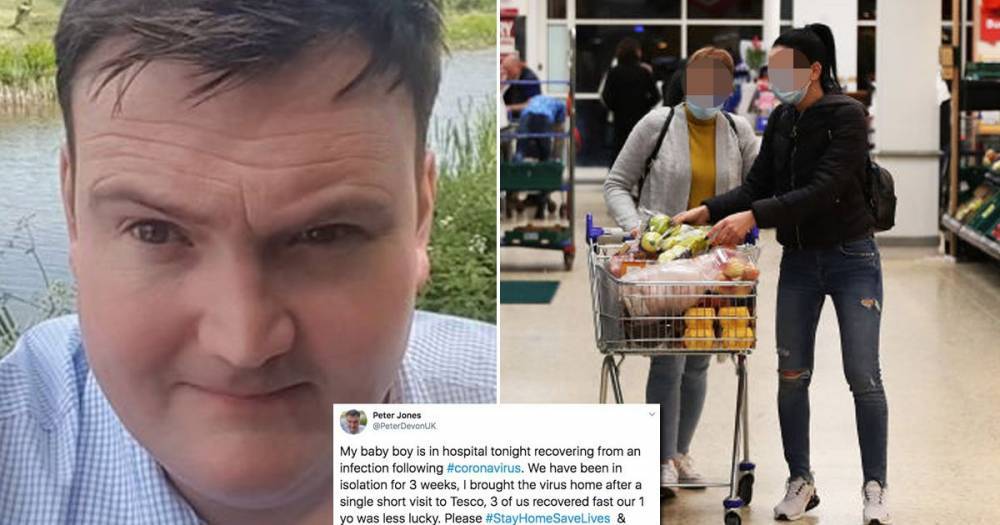 Peter Jones - Baby, 1, hospitalised with coronavirus after just one trip to Tesco - mirror.co.uk