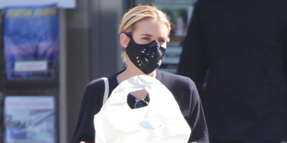 Emma Roberts - Nicole Richie - Emma Roberts Stocks Up on Paper Products During Grocery Run - justjared.com - Usa - Los Angeles - county Story