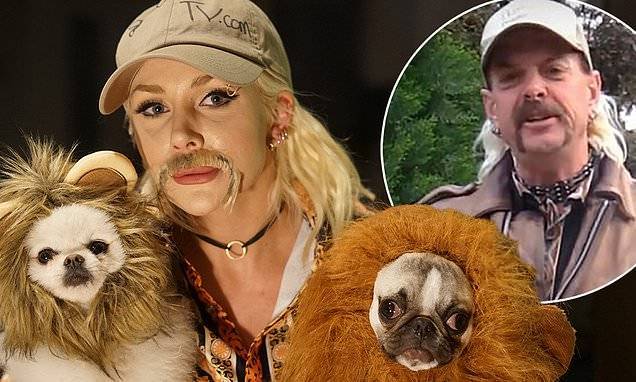 Courtney Stodden - Tiger King - Courtney Stodden does drag with her dogs and dresses like Joe 'Exotic' from Netflix hit Tiger King - dailymail.co.uk
