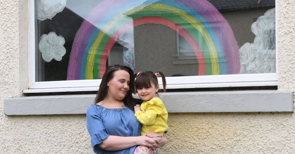 Brodie's rainbows warn others to stay away and help safeguard her mum at their Wishaw home - dailyrecord.co.uk - county Clark