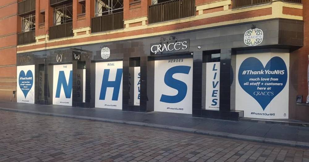 Popular Scots bar livens up boarded windows with heartfelt tribute to NHS - dailyrecord.co.uk - Ireland - Scotland